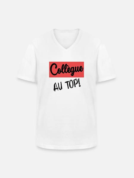 COLLEAGUE. START. RETIREMENT - Men's V-Neck T-Shirt - white