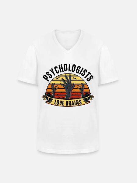 psychologist - Men's V-Neck T-Shirt - white