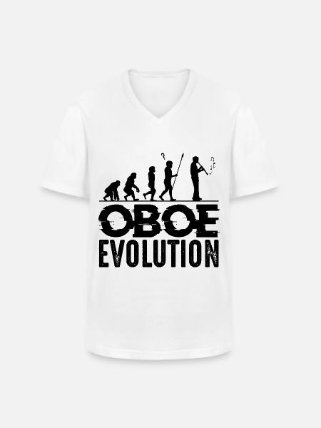 hautbois - T-shirt col V Homme - blanc