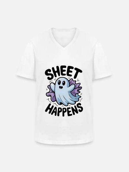 Blatt passiert - Männer-T-Shirt mit V-Ausschnitt - Weiß