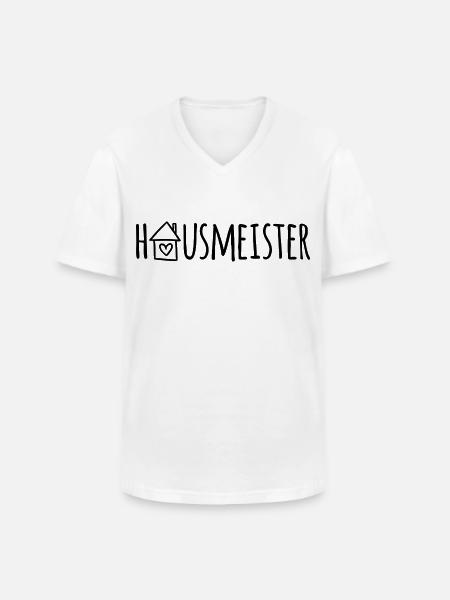 Hausmeister - Männer-T-Shirt mit V-Ausschnitt - Weiß