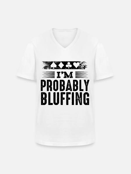 Poker - Men's V-Neck T-Shirt - white