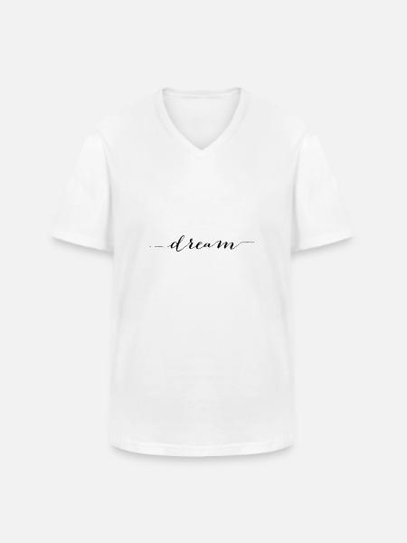 rĂŞver - T-shirt col V Homme - blanc