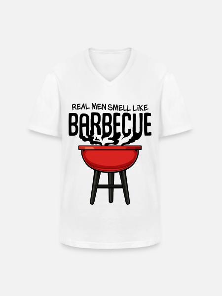 Red Kettle Grill Illustration - T-shirt col V Homme - blanc