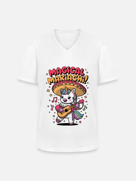 Magical Mariachi - Men's V-Neck T-Shirt - white