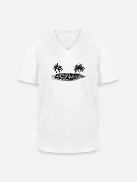 Auszeit Surfbrett - Männer-T-Shirt mit V-Ausschnitt - Weiß