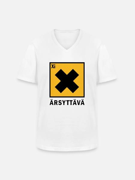 irritating - Men's V-Neck T-Shirt - white
