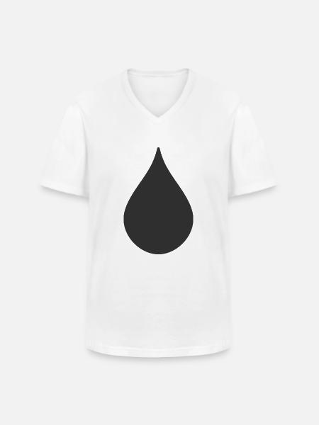 Drop Shape Logo Symbol - Men's V-Neck T-Shirt - white