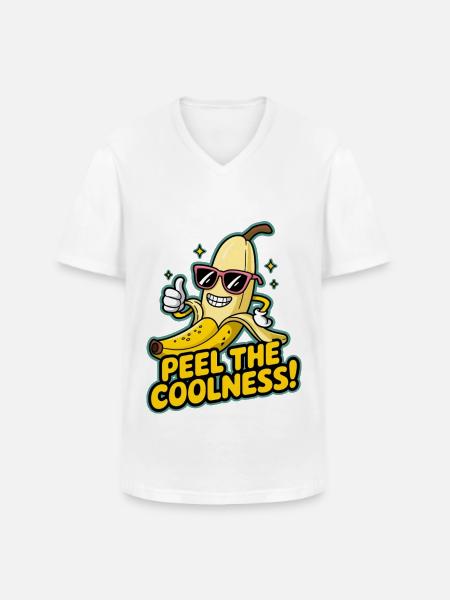 Pelez la fraîcheur ! - T-shirt col V Homme - blanc