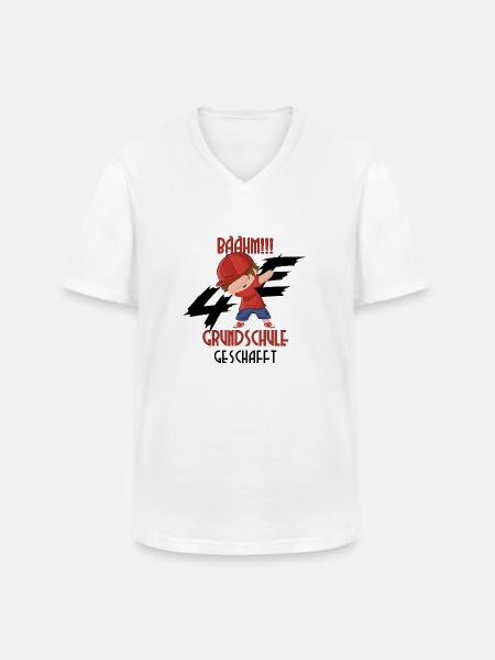 Dab Boy Grundschule - Männer-T-Shirt mit V-Ausschnitt - Weiß