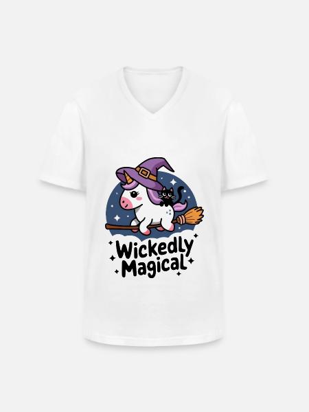 Wickedly Magical - Men's V-Neck T-Shirt - white