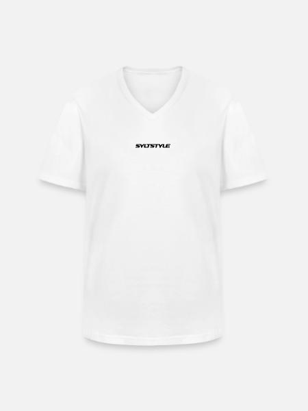 SYLTSTYLE - Men's V-Neck T-Shirt - white
