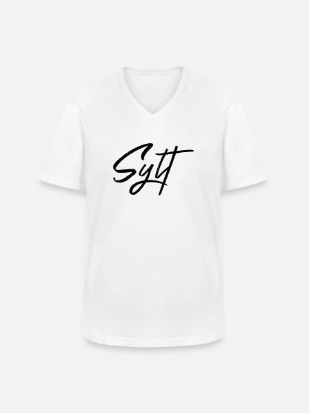 Sylt - Männer-T-Shirt mit V-Ausschnitt - Weiß