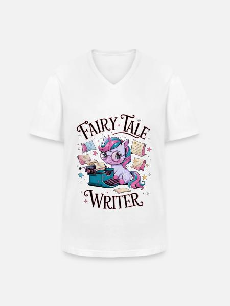 Fairy Tale Writer - Men's V-Neck T-Shirt - white
