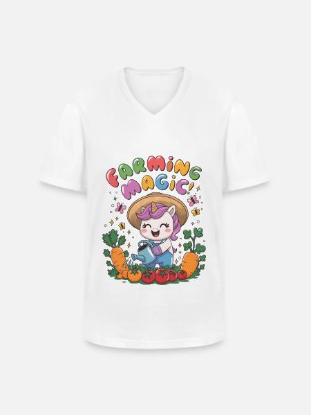 Farming Magic! - Men's V-Neck T-Shirt - white