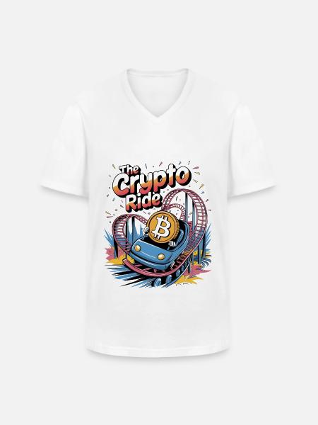 The Crypto Ride - Men's V-Neck T-Shirt - white
