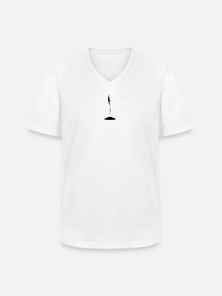 Jumping person on trampoline - Men's V-Neck T-Shirt - white