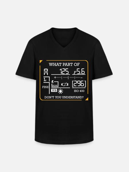 photographer - Men's V-Neck T-Shirt - black
