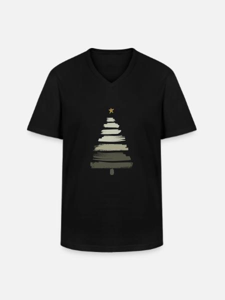 Christmas Tree - Men's V-Neck T-Shirt - black