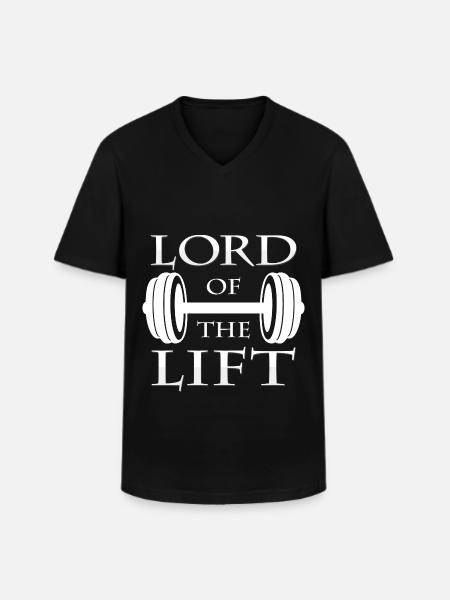 dumbbell - Men's V-Neck T-Shirt - black