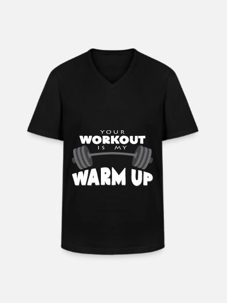 dumbbell - Men's V-Neck T-Shirt - black