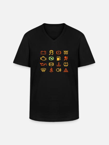 Car indicator lights - Men's V-Neck T-Shirt - black