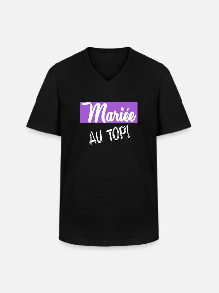 Bachelorette party. WEDDING - Men's V-Neck T-Shirt - black