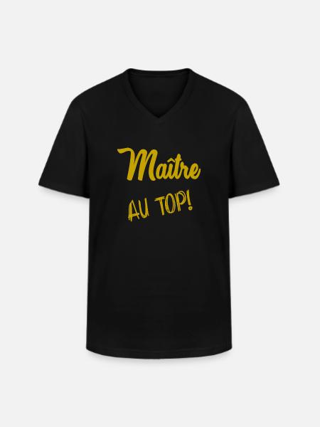 MASTER. MASTER - Men's V-Neck T-Shirt - black