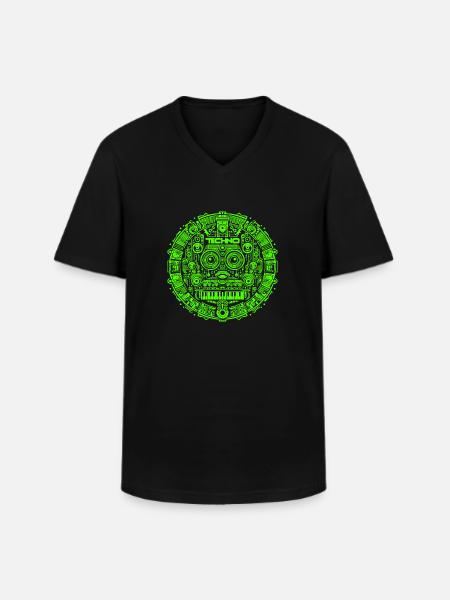 Techno Music Logo - Men's V-Neck T-Shirt - black