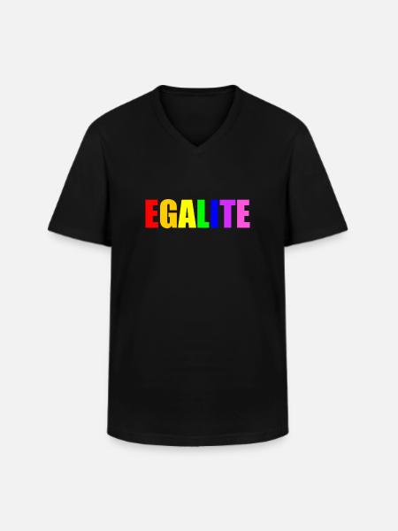 Equality - Men's V-Neck T-Shirt - black