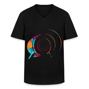 Treibender Bass Dschungelparty - Männer-T-Shirt mit V-Ausschnitt - Schwarz - Vorne - AI Model Male 178 dark (178cm)