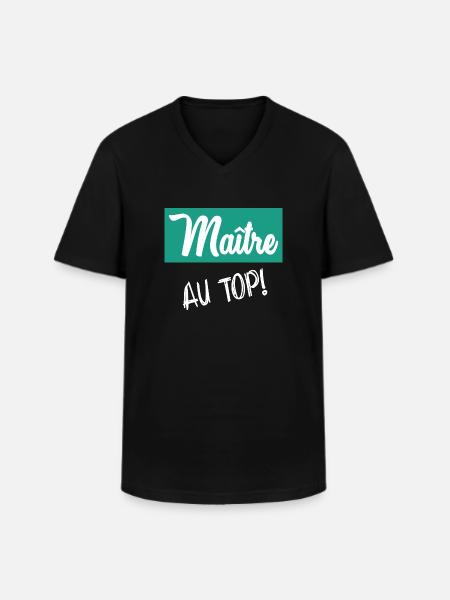 MASTER. MASTER - Men's V-Neck T-Shirt - black