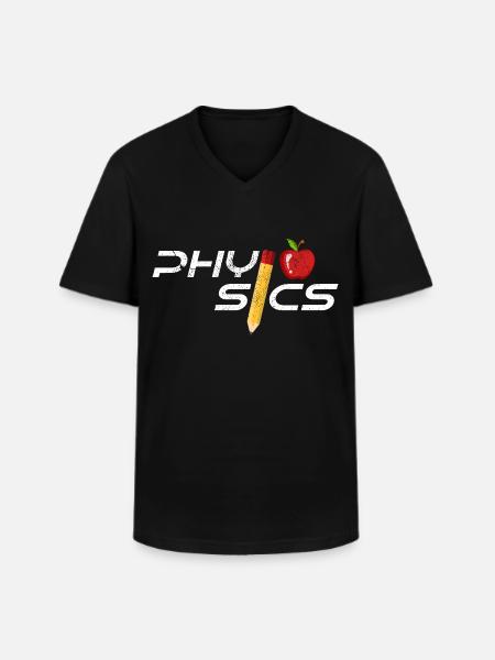 physicist - Men's V-Neck T-Shirt - black