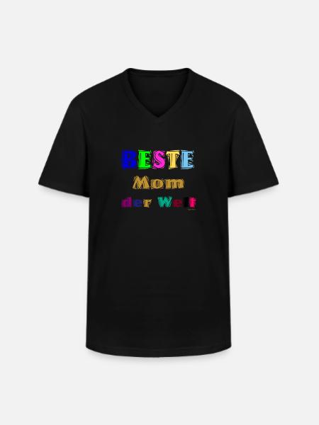 Beste Mutter der Welt - Männer-T-Shirt mit V-Ausschnitt - Schwarz