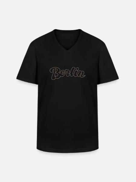 Berlin German Capital lettering - Men's V-Neck T-Shirt - black