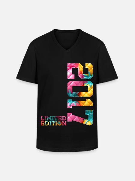 9TH BIRTHDAY LIMITED EDITION 2017 - Men's V-Neck T-Shirt - black
