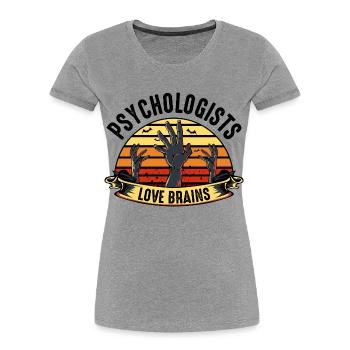 Psychologe - Frauen Premium Bio T-Shirt - Grau meliert - Vorne - Mia (176cm)