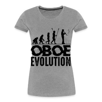 oboe - Women's Premium Organic T-Shirt - heather grey - Front - Mia (176cm)