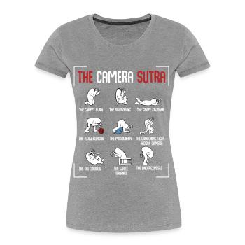 Fotograf - Frauen Premium Bio T-Shirt - Grau meliert - Vorne - Mia (176cm)