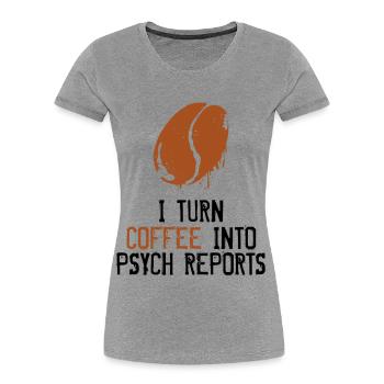 Psychologe - Frauen Premium Bio T-Shirt - Grau meliert - Vorne - Mia (176cm)