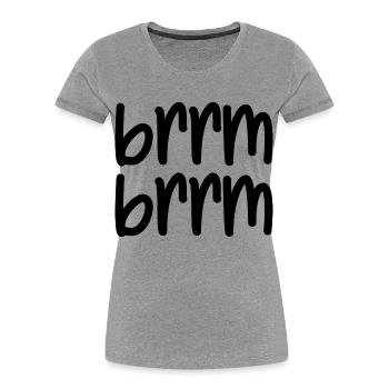 brrm brrm - Women's Premium Organic T-Shirt - heather grey - Front - Mia (176cm)