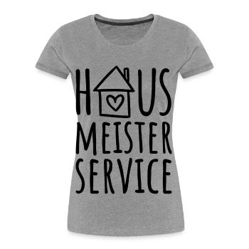 Hausmeisterservice - Hausmeister Service - Frauen Premium Bio T-Shirt - Grau meliert - Vorne - Mia (176cm)