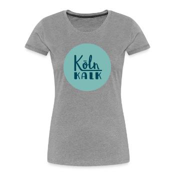 Köln Kalk Veedelshirts & more - Frauen Premium Bio T-Shirt - Grau meliert - Vorne - Mia (176cm)