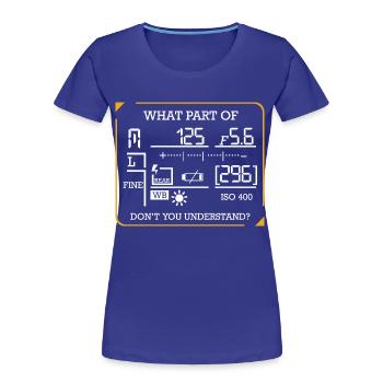 Fotograf - Frauen Premium Bio T-Shirt - Königsblau - Vorne - Mia (176cm)
