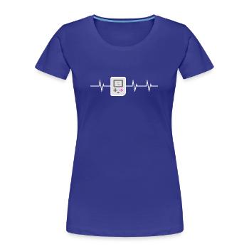 Press Start - I love Retro Gaming - Frauen Premium Bio T-Shirt - Königsblau - Vorne - Mia (176cm)