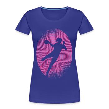 Handballspielerin Handball Fingerabdruck Frauen - Frauen Premium Bio T-Shirt - Königsblau - Vorne - Mia (176cm)