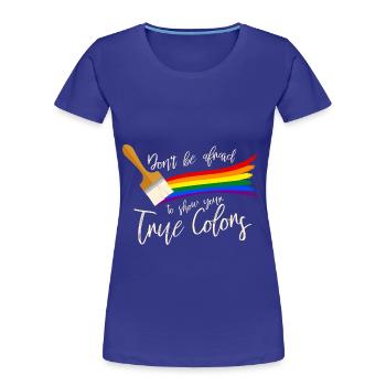 Gay Pride - Frauen Premium Bio T-Shirt - Königsblau - Vorne - Mia (176cm)
