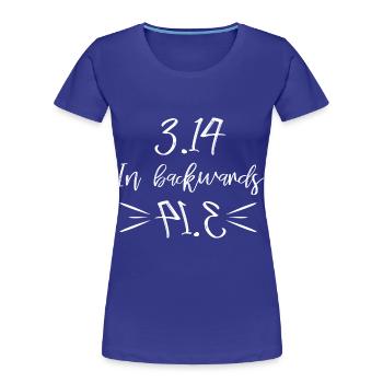 science - T-shirt bio Premium Femme - bleu roi - Devant - Mia (176cm)