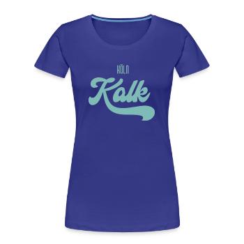 Köln Kalk T-Shirts & mehr - Frauen Premium Bio T-Shirt - Königsblau - Vorne - Mia (176cm)