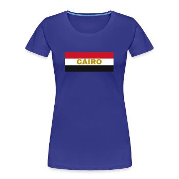 Kairo-Stadt in ägyptischen Flaggenfarben - Frauen Premium Bio T-Shirt - Königsblau - Vorne - Mia (176cm)